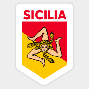 Sicily Flag Emblem Sticker